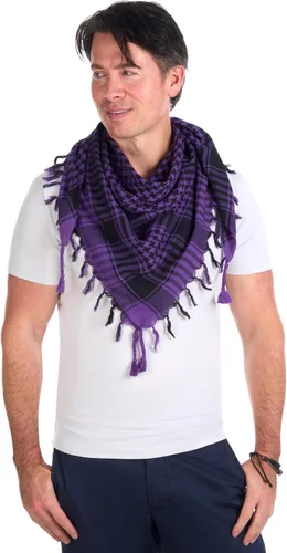 Miniatura 59 de LOVARZI Shemagh Cottons Arab Keffiyeh - Bufanda militar táctica para cabeza y cuello