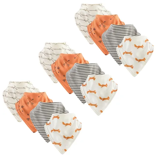 Miniatura 2 de Touched by Nature Baberos unisex de algodón orgánico para bebé, zorro, talla única