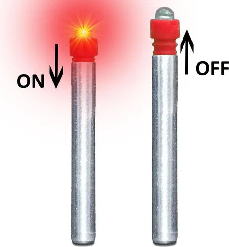 Miniatura 2 de 6.2/GT - Batería de repuesto de luz LED de alta capacidad para señuelos de pesca, bobbers, flechas, flotadores de pesca, luces de poste, Rojo