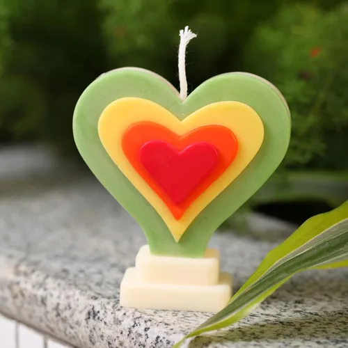 Miniatura 6 de Moldes de vela de silicona hechos a mano en forma de corazón moldes de vela de cera DIY regalos para bodas decoración del hogar (LZ513)