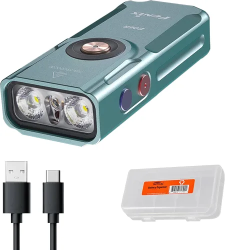 Miniatura 11 de Fenix E06R Linterna de llavero EDC 3 en 1 de 700 lúmenes, recargable USB-C, incluye luz UV y organizador (Graffiti)