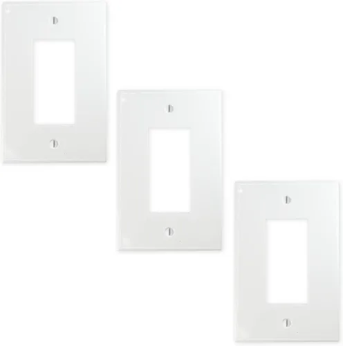 Miniatura 10 de Questech Cubiertas de tomacorrientes, placas de pared dúplex individuales, placas de interruptor de 1 banda, cubiertas de toma de corriente