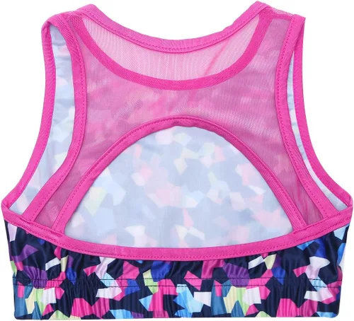 Miniatura 16 de JEATHA Conjunto de camiseta sin mangas con pantalones para niñas y niñas, para gimnasia, yoga, entrenamiento, ropa deportiva