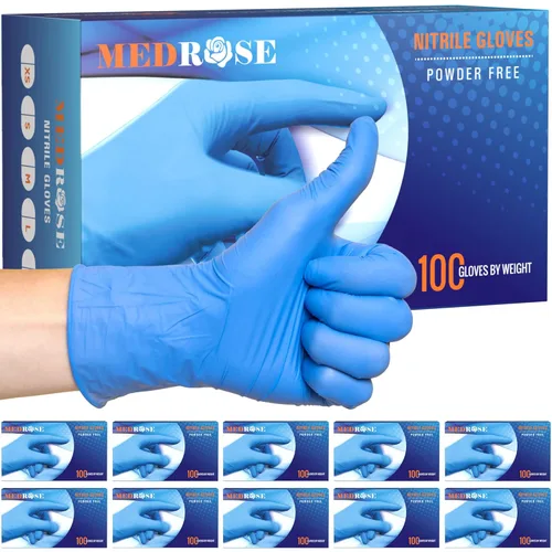 Miniatura 8 de MedRose - Guantes pequeños de nitrilo – 100 guantes desechables sin látex – sin polvo, guantes sin látex, guantes para examen médico