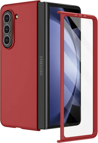 Miniatura 18 de Ruky Funda para Samsung Galaxy Z Fold 5, cubierta de cuerpo completo con protector de pantalla integrado, soporte de carga inalámbrica de PC duro