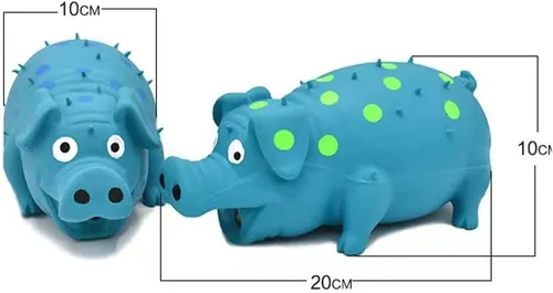 Miniatura 2 de Juguetes para perros Squeaky Pig - Paquete de 2 juguetes para perros que gruñen gruñidos para perros pequeños, medianos y grandes, juguete