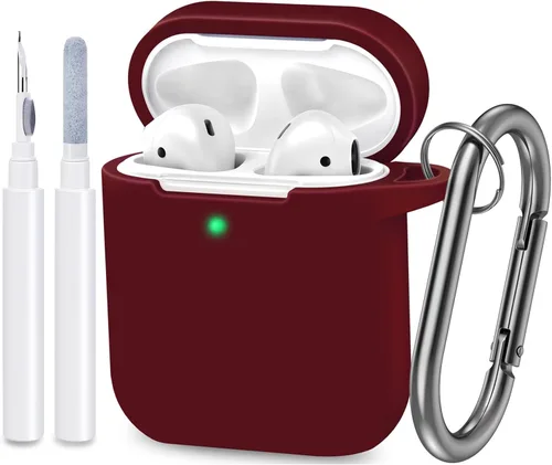 Miniatura 30 de Funda compatible con AirPods, cubierta protectora de silicona completa a prueba de polvo diseñada para Apple AirPods de 1.ª y 2.ª