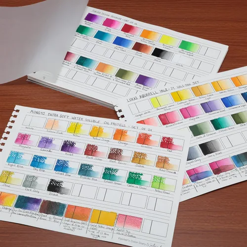Miniatura 6 de HG Art Concepts Painters - Agenda de colores – 9 x 12, 140 libras, libro de muestras de color sin ácidos con 10 páginas para acuarela y medios