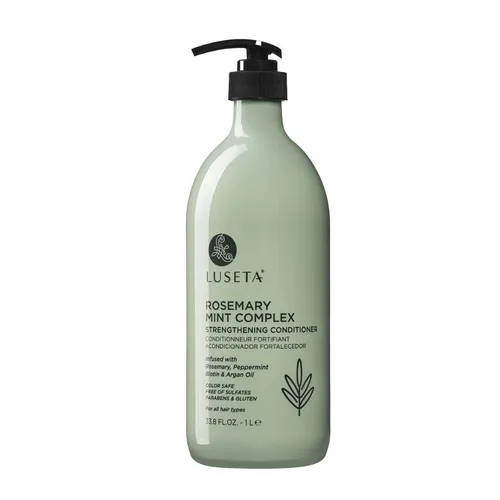 Luseta Acondicionador fortalecedor de menta y romero hidratante y nutritivo para engrosar el cabello dañado, desenreda mechones y añade brillo para