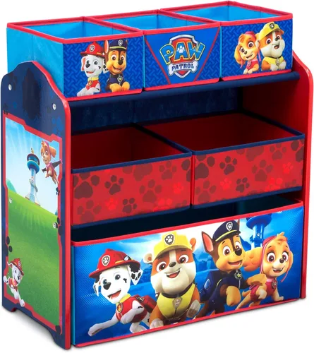 Miniatura 10 de Delta Children Design & Store - Organizador de almacenamiento de juguetes de 6 compartimentos, Nick Jr. PAW Patrol Cachorros de rescate de la Patrul