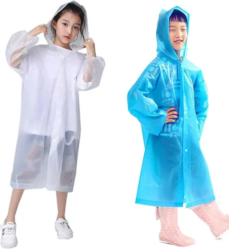 Impermeable para niños, ponchos de lluvia reutilizables de emergencia para camping, senderismo, viajes, mochilero