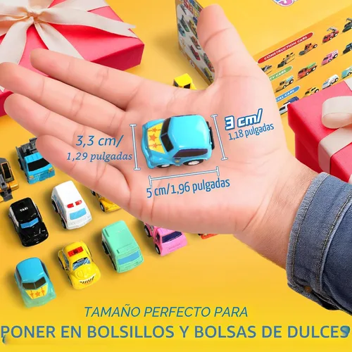 Miniatura 2 de Fajiabao 18 autos de juguete para niños pequeños, mini autos de tracción hacia atrás, camiones, rellenos de piñata para niños, recuerdos de fiesta