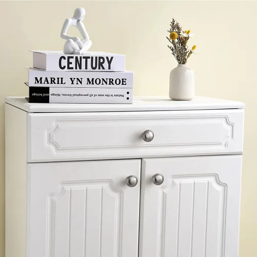 Miniatura 4 de Pomos redondos de 1.26 pulgadas para cajones de cocina, armario, baño, puerta (10 pomos de níquel cepillado)