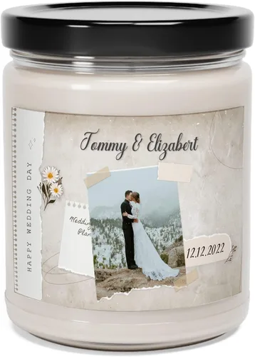 Miniatura 17 de NHI - Velas personalizadas con foto, regalo de vela personalizada, cera de soja perfumada, decoración del hogar, tarro de 9 onzas, fabricado