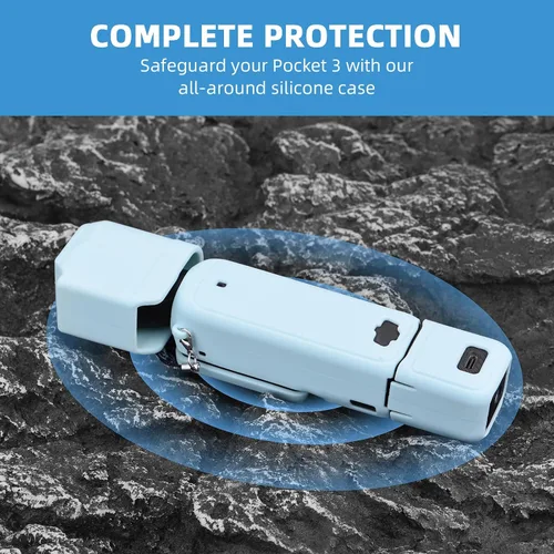 Miniatura 5 de BRDRC Funda de silicona Pocket 3, estuche protector lente protector antiarañazos compatible con DJI OSMO Pocket 3 Combo para creadores Accesorios