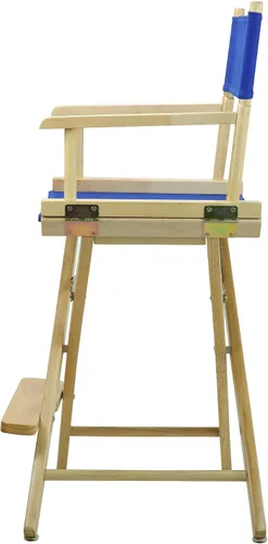 Miniatura 4 de Casual Home - Silla de director de 24.0 in, marco natural con lienzo azul real, altura de mostrador