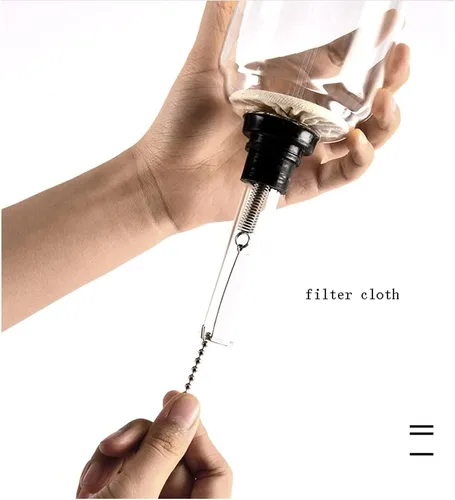 Miniatura 5 de JITEM Cafetera Syphon Cafetera manual retro de vidrio al vacío, percoladores de 3 tazas de vidrio de mesa de sifón para café o té