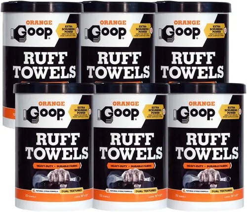 Miniatura 8 de GOOP Toallas naranjas resistentes con poder de fregar, toallitas de limpieza multiusos de doble textura de 10 x 12 pulgadas, eliminan la suciedad