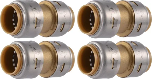 Miniatura 9 de SharkBite Max Acoplamiento de 1/2 Pulgada, Fabricado en los Estados Unidos, Paquete de 12, Accesorio de Plomería de Latón Push to Connect, UR008