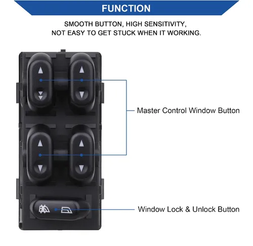 Miniatura 3 de Power Master - Interruptor de ventana compatible con Ford F150 2004-2008, Ford Expedition 2003-2006, Crown Victoria 2003-2008, Lincoln Mark LT