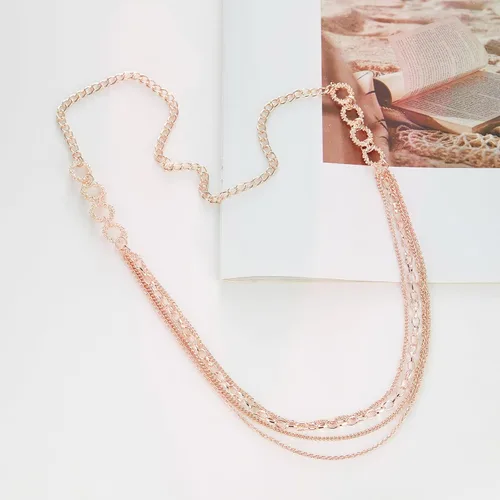 Miniatura 2 de Noessla Collares largos en capas para mujer, collar con cuentas de cristal, cadena de plata con caja de regalo, joyería