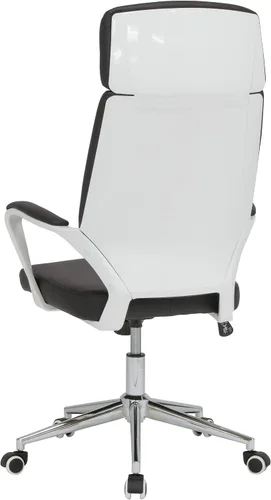 Miniatura 5 de Calico Designs - Silla ejecutiva moderna con respaldo alto, altura e inclinación ajustable, brazos acolchados y base cromada en poliuretano