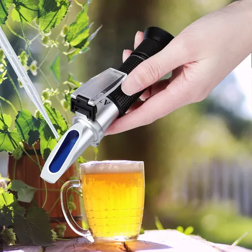 Miniatura 2 de LEERCHUANG Brix Hidrómetro óptico, refractómetro Brix para elaboración de cerveza, medidor Brix de doble escala, gravedad específica 1.000-1.130