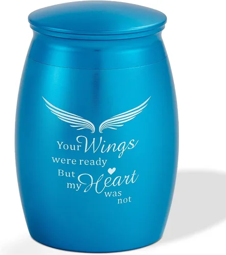 Miniatura 19 de Urna de cremación mediana verde para cenizas humanas adulto macho hembra Angel Ceramic Urn for Ashes Men Women Dad Mom,Memorial Urn with Velvet