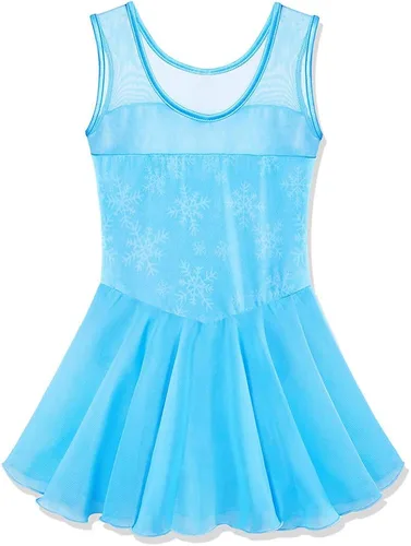 Miniatura 2 de ZNYUNE Vestido tutú de ballet con falda de copo de nieve para niñas de 3 a 8 años