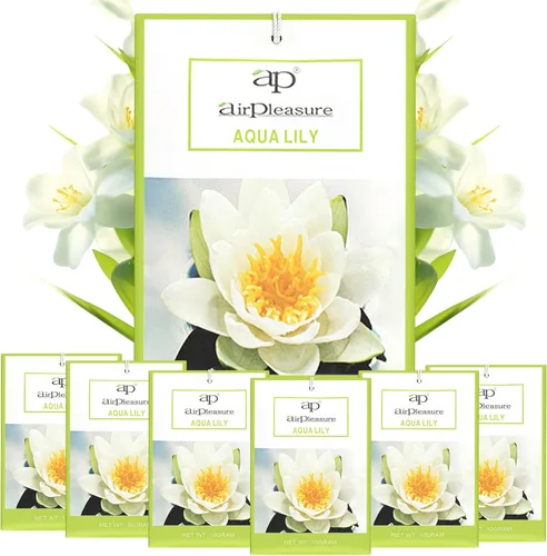 Aqua Lily - Bolsa perfumada de 6 sobres para cajones y armarios, bolsas de larga duración, ambientador de armario, desodorante de cajones, aromas