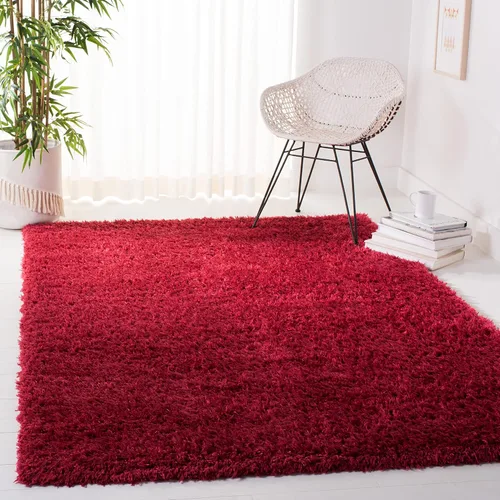 Miniatura 28 de SAFAVIEH Madrid Shag Collection - Alfombra redonda, 6 pies 7 pulgadas, color carbón, diseño sólido, no desprende pelusa y de fácil cuidado, 2 Carbón