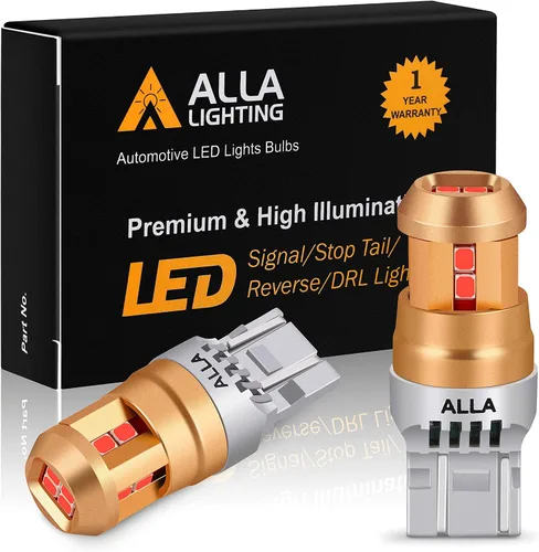Miniatura 17 de Alla Lighting Bombillas de Luces LED en Miniatura T10/T15 912 921 194 168, 6000K Xenón Blanco 12V Súper Brillante Reversa de Retroceso, Licencia