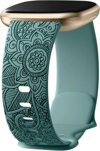 Miniatura 12 de Odbeai Correa compatible con Fitbit Versa 4/3 Correas para Mujer/Sense 2/Sense Correas, Bonito Patrón Floral Bohemio Elegante Pulseras de Repuesto
