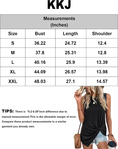 Miniatura 5 de KKJ Camisetas sin mangas para mujer, con dobladillo torcido, para verano, básicas, casuales, holgadas