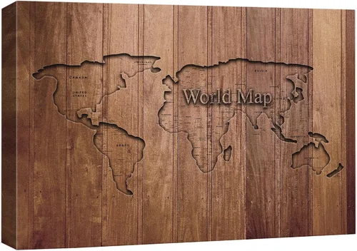 Miniatura 34 de wall26 Lienzo impreso para pared, panel de madera, bandera de Estados Unidos, historia educativa y escolar, arte moderno, nacional, clásico