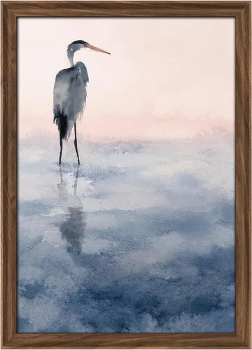 Miniatura 245 de MUDECOR Lienzo enmarcado prémium para pared, pinos nevados en bosque de invierno, ilustraciones modernas, arte contemporáneo, escénico, divertido