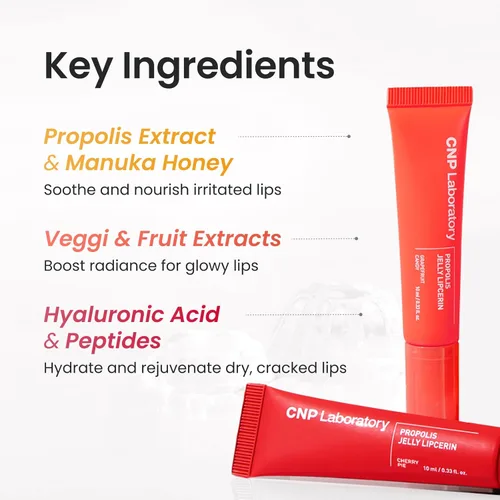 Miniatura 6 de CNP Propolis Jelly Tinted Lipcerin™ - 02 Pink Donut, Bálsamo labial hidratante y brillo con miel de Manuka + ácido hialurónico, Regalos para #2