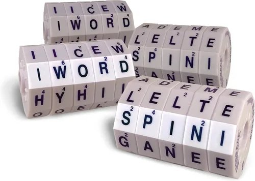 Miniatura 5 de Geospace Word Spin Deluxe Family Edition para adultos y niños – El galardonado juego de palabras magnético con 20 ruedas giratorias magnéticas