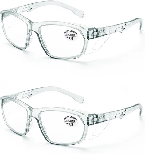Miniatura 50 de ProtectX Elegantes gafas de seguridad antivaho y resistentes a los arañazos, gafas de protección UV, lentes de bloqueo de luz azul para hombres