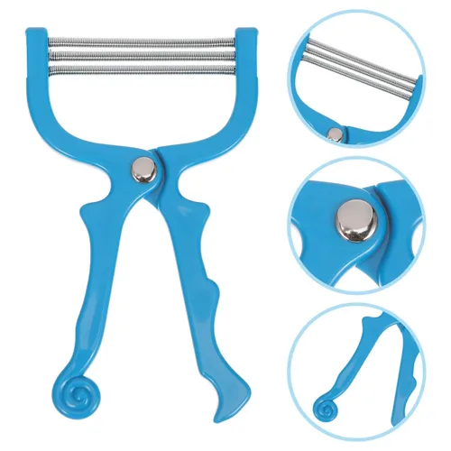 Miniatura 3 de Depiladora facial manual para mujeres, removedor de vello de primavera para cara, barbilla, labio superior, herramienta de depilación portátil (azul)