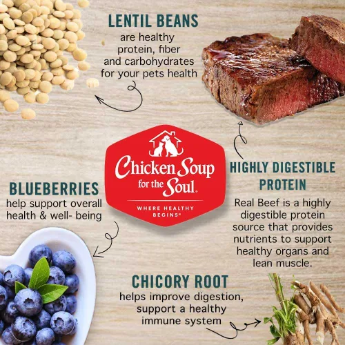 Miniatura 4 de Chicken Soup for The Soul All Natural Premium - Alimento seco para perros sin granos para toda la vida, primer ingrediente de carne real, sin