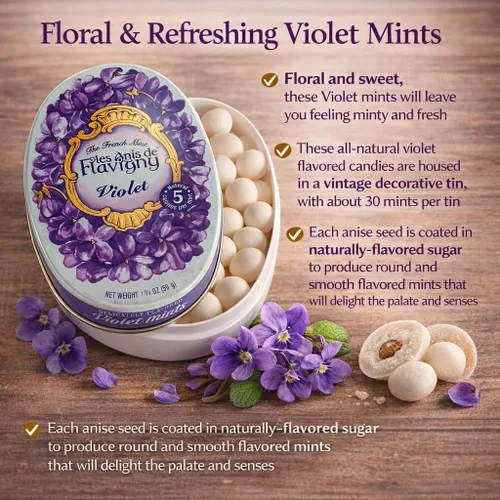 Miniatura 2 de Caramelo Duro Sabor Violeta 1.76 oz por Les Anis de Flavigny