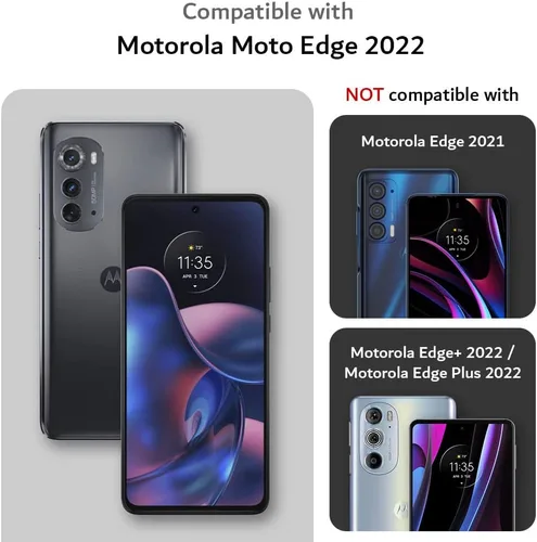 Miniatura 2 de TUDIA DualShield Merge - Funda protectora para Motorola Edge 2022, a prueba de golpes, grado militar, delgada, antideslizante, de doble capa, Verde
