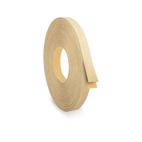 Miniatura 19 de Abedul 1 1/2 pulgadas x 25 pies Cinta de chapa de bandas de borde, cinta adhesiva para bordes de revestimiento de borde de moldura de tira de vinilo