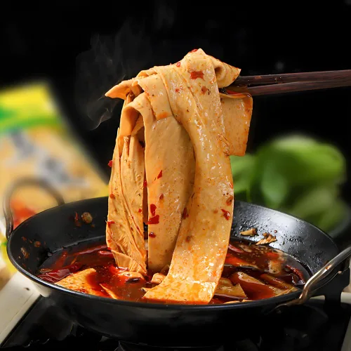 Miniatura 3 de SIJIYUNLI -Piel de tofu 120g/4.23oz Soja seca, entusiasta vegetariano, adecuado para ensalada fría o olla caliente, ingredientes de barra picante