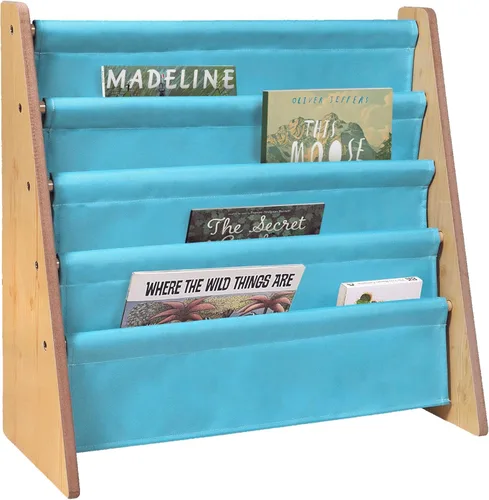 Miniatura 8 de Wildkin estantería de lona para niños y niñas, diseño de madera con cuatro estantes de tela, mantén las habitaciones, salas de juegos y aulas