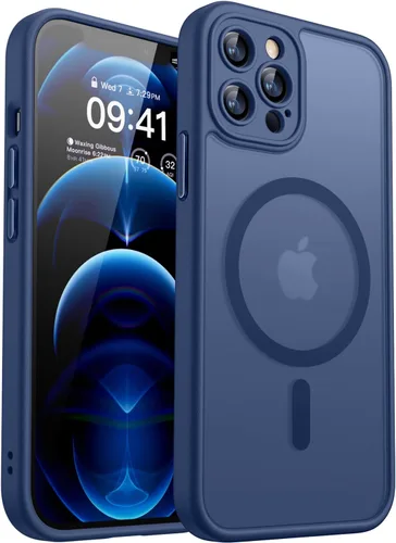 Miniatura 97 de CANSHN Funda magnética compatible con iPhone 17 Pro, mejorada [protección completa de la cámara] [compatible con Magsafe] [mate translúcido] funda