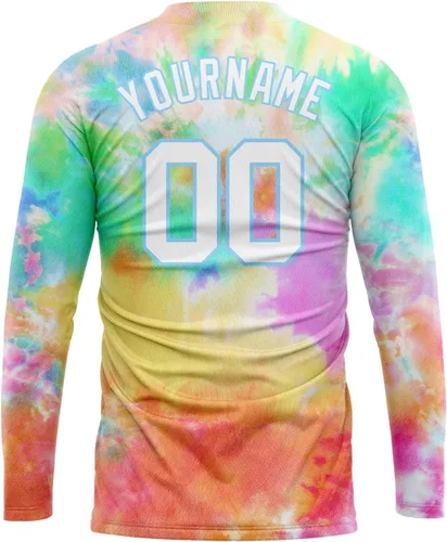 Miniatura 16 de Camisetas de manga larga para hombre, diseño de hip hop, estampado gráfico, informal, manga larga, graffiti, teñido anudado, camiseta
