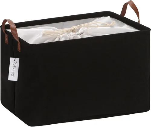 Hinwo 31L Bolsas de almacenamiento grandes, organizadores de armario y almacenamiento, cestas de estante, cestas de almacenamiento plegables para