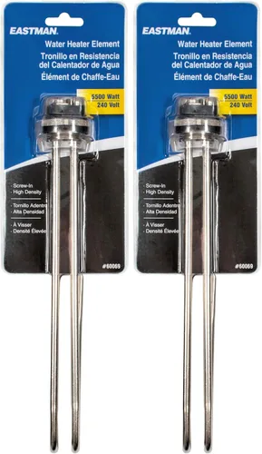 Miniatura 11 de Eastman Elemento calentador de agua eléctrico recto de 120 V x 1500 W de alta densidad, elemento de calentamiento de agua caliente con funda